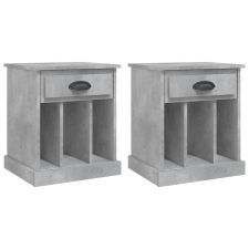 vidaXL 2 db betonszürke éjjeliszekrény 43x36x50 cm (816353) bútor