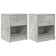 vidaXL 2 db betonszürke éjjeliszekrény fiókkal 40x34x50 cm (858774) bútor