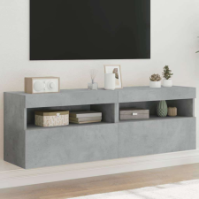 vidaXL 2 db betonszürke fali TV-szekrény LED-del 60x30x40 cm bútor