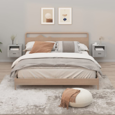 vidaXL 2 db betonszürke falra szerelhető éjjeliszekrény 50x36x40 cm bútor