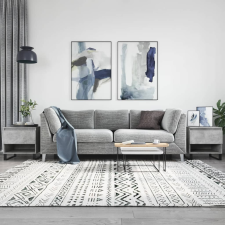 vidaXL 2 db betonszürke szerelt fa dohányzóasztal 50 x 46 x 50 cm bútor