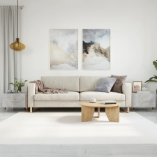 vidaXL 2 db betonszürke szerelt fa dohányzóasztal 50 x 50 x 40 cm bútor