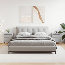 vidaXL 2 db betonszürke szerelt fa éjjeliszekrény 40 x 35 x 50 cm bútor