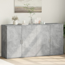 vidaXL 2 db betonszürke szerelt fa tálalószekrény 79 x 38 x 80 cm bútor