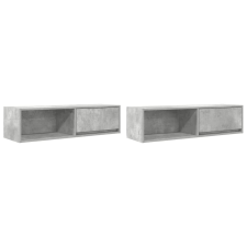 vidaXL 2 db betonszürke szerelt fa TV-szekrény 100x31x25,5cm (861479) bútor