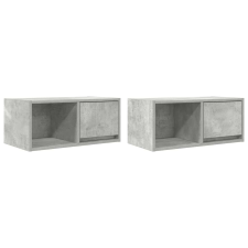 vidaXL 2 db betonszürke szerelt fa TV-szekrény 60x31x25,5 cm (861443) bútor