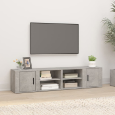 vidaXL 2 db betonszürke szerelt fa TV-szekrény 80x31,5x36 cm bútor