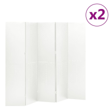 vidaXL 2 db fehér acél 5-paneles térelválasztó 200 x 180 cm bútor