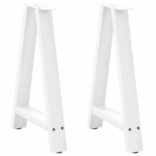 vidaXL 2 db fehér acél dohányzóasztal lábak A-alakú 50x(72-73) cm bútor