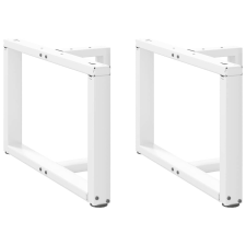 vidaXL 2 db fehér acél dohányzóasztal lábak T-alakú 60x25x(42-43) cm bútor