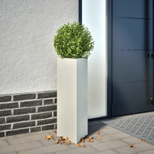 vidaXL 2 db fehér acél háromszög alakú kerti növénytartó 30x26x75 cm kerti tárolás
