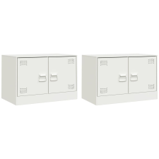 vidaXL 2 db fehér acél TV-szekrény 67 x 39 x 44 cm bútor