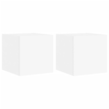 vidaXL 2 db fehér fali TV-szekrény LED-világítással 30,5x35x30 cm (837219) bútor
