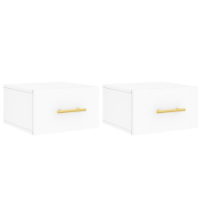 vidaXL 2 db fehér falra szerelhető éjjeliszekrény 35x35x20 cm (829789) bútor