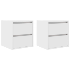 vidaXL 2 db fehér falra szerelhető éjjeliszekrény 38x34x40 cm (861248) bútor
