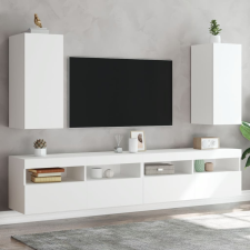 vidaXL 2 db fehér falra szerelhető TV-szekrény LED-ekkel 30,5x35x70 cm bútor
