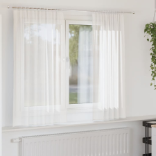 vidaXL 2 db fehér fátyolfüggönyök hurokkal 140x175 cm lakástextília