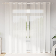 vidaXL 2 db fehér fátyolfüggönyök rojtokkal lakástextília