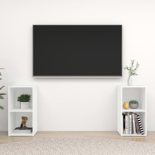 vidaXL 2 db fehér forgácslap TV-szekrény 72 x 35 x 36,5 cm bútor