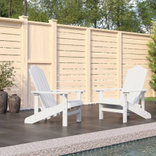 vidaXL 2 db fehér hdpe kerti adirondack szék kerti bútor