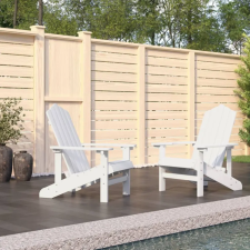 vidaXL 2 db fehér HDPE kerti adirondack szék kerti bútor