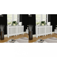 vidaXL 2 db fehér MDF radiátorburkolat 152 cm hűtés, fűtés szerelvény