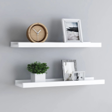 vidaXL 2 db fehér MDF szegélypolc képkeretekhez 60 x 9 x 3 cm bútor