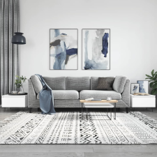 vidaXL 2 db fehér szerelt fa dohányzóasztal 50 x 46 x 35 cm bútor