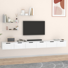 vidaXL 2 db fehér szerelt fa faliszekrény 102 x 30 x 20 cm bútor
