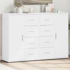 vidaXL 2 db fehér szerelt fa tálalószekrény 60 x 31 x 84 cm bútor