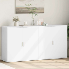 vidaXL 2 db fehér szerelt fa tálalószekrény 79 x 38 x 80 cm bútor