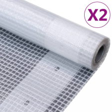 vidaXL 2 db fehér takaróponyva 260 g/m² 4 x 20 m autóponyva