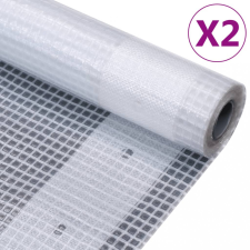vidaXL 2 db fehér takaróponyva 260 g/m² 4 x 6 m kerti bútor