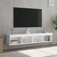 vidaXL 2 db fehér TV-szekrény LED-világítással 80x30x30 cm bútor