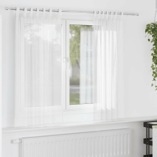 vidaXL 2 db fehér voile függönyök rúd zsebekkel lakástextília
