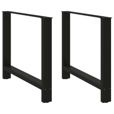 vidaXL 2 db fekete acél dohányzóasztal lábak 100x(72-73) cm bútor