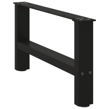 vidaXL 2 db fekete acél dohányzóasztal lábak 30×70 cm bútor