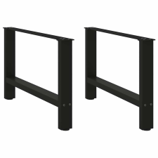 vidaXL 2 db fekete acél dohányzóasztal lábak 70x(42-43) cm bútor