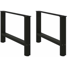 vidaXL 2 db fekete acél dohányzóasztal lábak 70x(42-43) cm (4013288) bútor