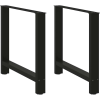 vidaXL 2 db fekete acél dohányzóasztal lábak 70x(72-73) cm (4013308 VidaXL)