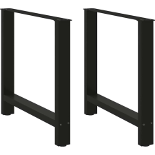 vidaXL 2 db fekete acél dohányzóasztal lábak 70x(72-73) cm (4013308 VidaXL) bútor