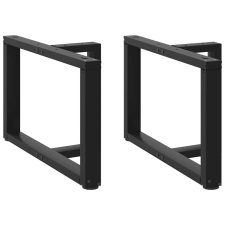 vidaXL 2 db fekete acél dohányzóasztal lábak T-alakú 60x25x(42-43) cm bútor