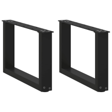 vidaXL 2 db fekete acél dohányzóasztal lábak U-alakú 50x(30-31) cm bútor