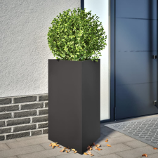 vidaXL 2 db fekete acél háromszög alakú kerti növénytartó 50x43x75 cm kerti tárolás