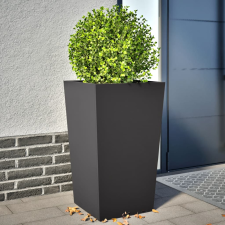 vidaXL 2 db fekete acél kerti növénytartó 45 x 45 x 75 cm kerti tárolás