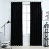 vidaXL 2 db fekete bársony sötétítőfüggöny kampókkal 140 x 225 cm