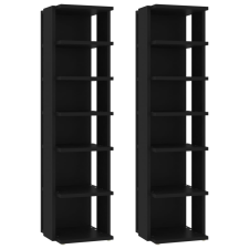 vidaXL 2 db fekete cipősszekrény 27,5 x 27 x 102 cm (808488) bútor