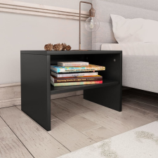 vidaXL 2 db fekete forgácslap éjjeliszekrény 40 x 30 x 30 cm bútor