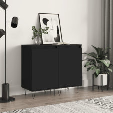 vidaXL 2 db fekete műfa tálalószekrény 40 x 35 x 70 cm bútor
