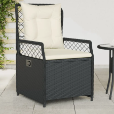 vidaXL 2 db fekete polyrattan dönthető kerti szék kerti bútor